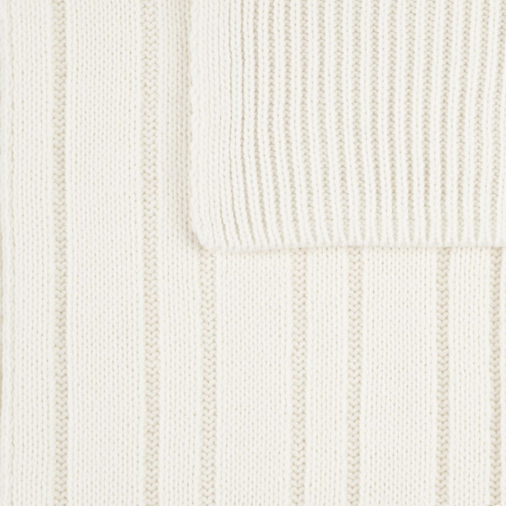 Шарфы с печатью логотипа. Шарф Knit Beat по цене 921 ₽ руб. (артикул 19892.61) Шарф Knit Beat, белый (молочный)
