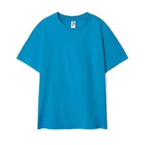 Футболка детская Regent Kids, ярко-бирюзовая с логотипом