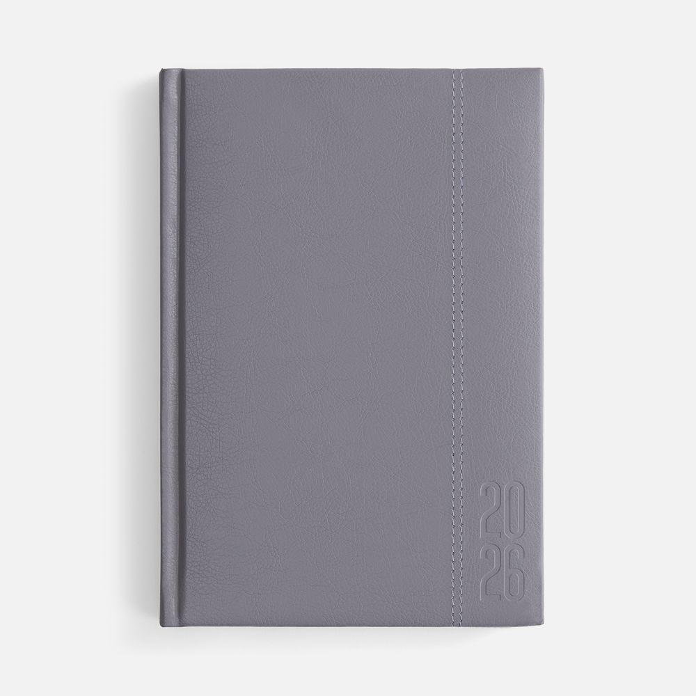Ежедневник Baza, датированный, серый с логотипом