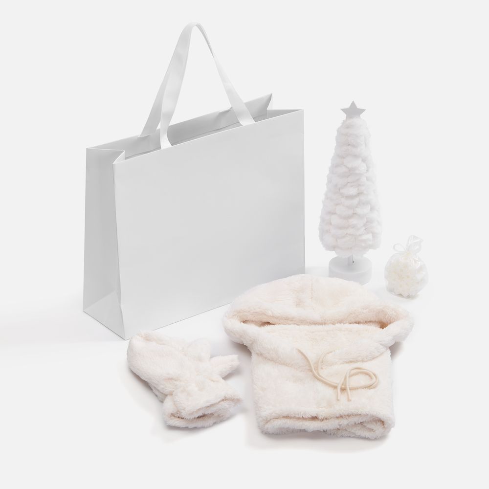 Набор Flocky Maxi, белый с логотипом