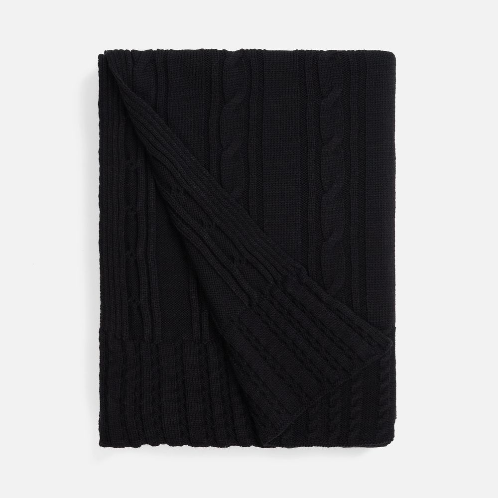 Плед Remitti, черный с логотипом