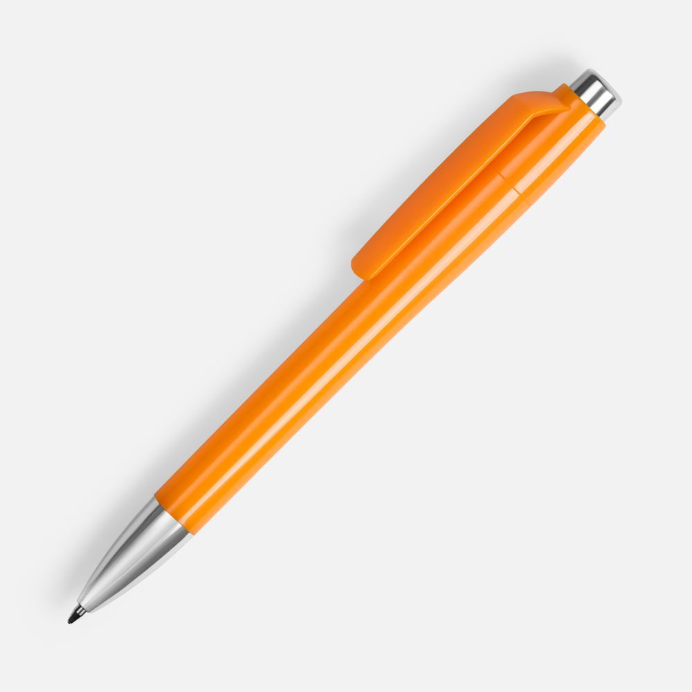 Ручка шариковая Klippa, оранжевая с логотипом