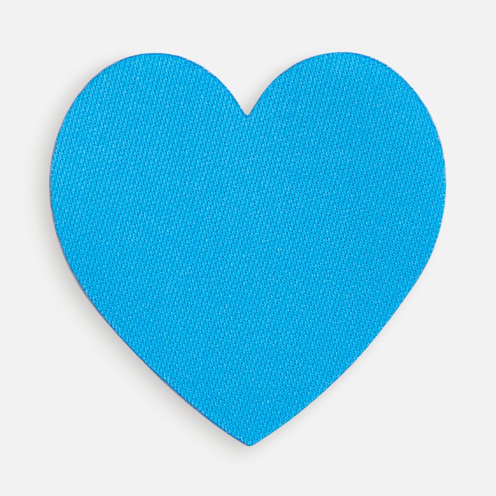 Наклейка тканевая Lunga Cor, M, голубая с логотипом