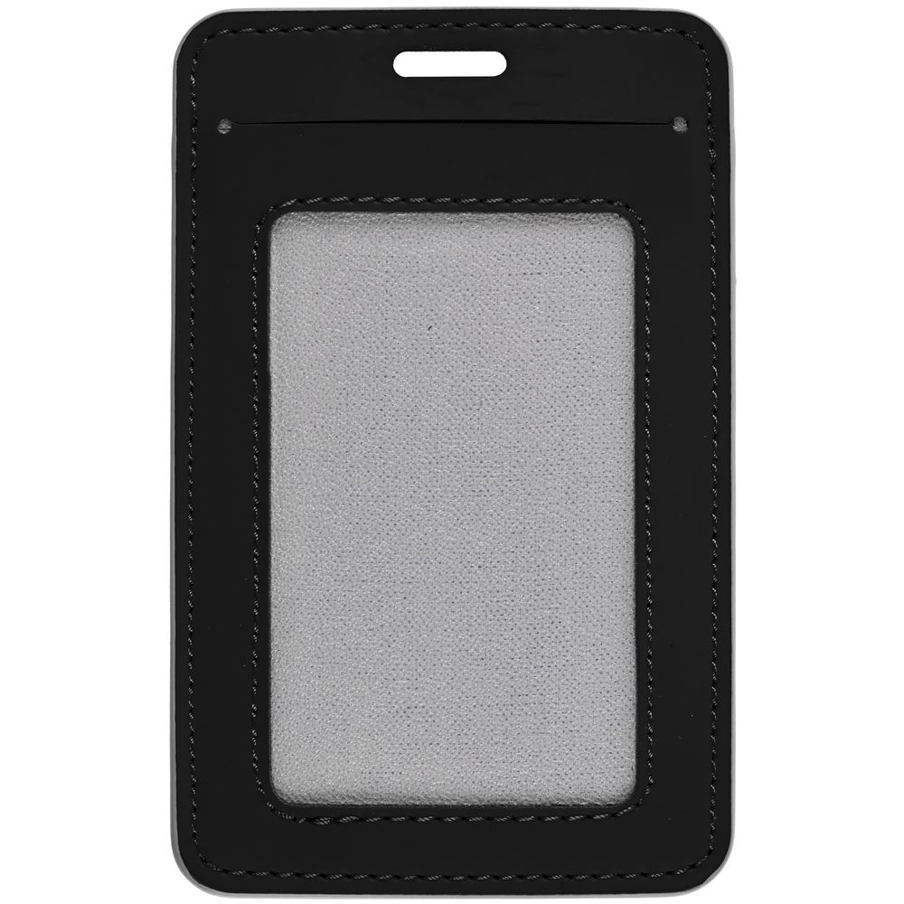 Чехол для пропуска Shall Simple, черный с логотипом