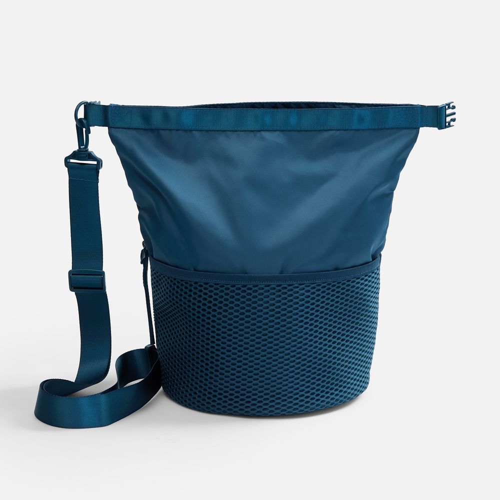 Спортивная сумка-мешок Verkko, темно-синяя с логотипом