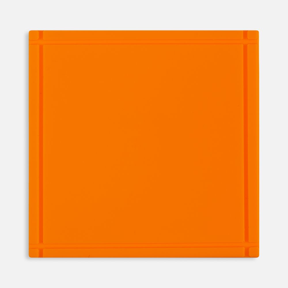 Лейбл из ПВХ Dzeta, L, оранжевый неон с логотипом