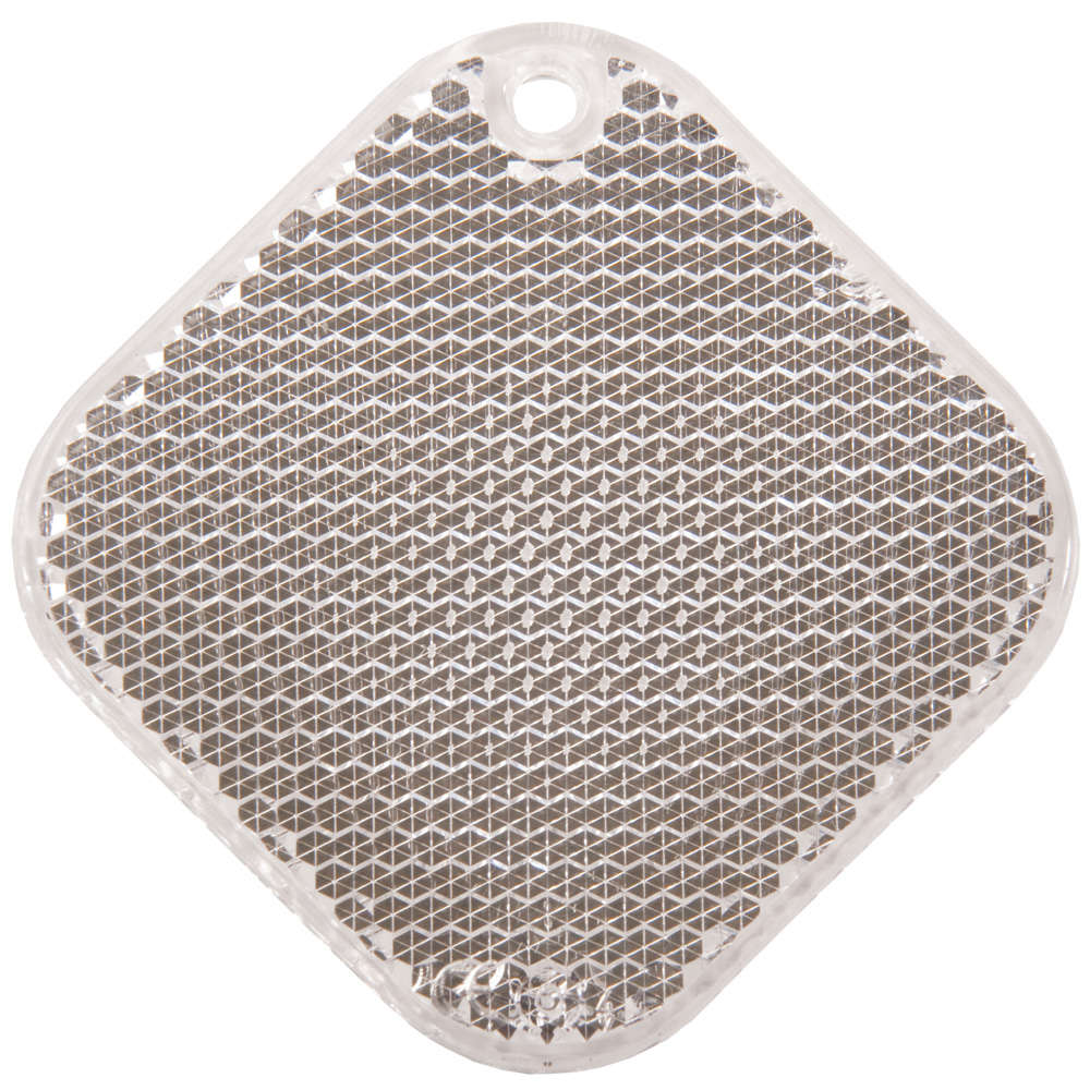 Светоотражатель «Квадрат», белый с логотипом