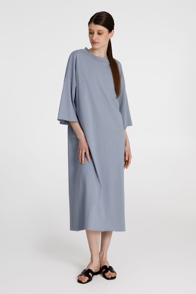 Платье D2, серое с логотипом