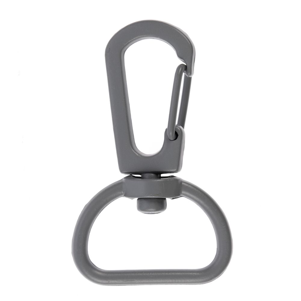 Застежка-карабин Snap Hook, M, серая с логотипом