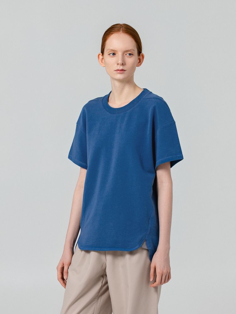 Футболка унисекс Kosmos 1.0, синяя с логотипом