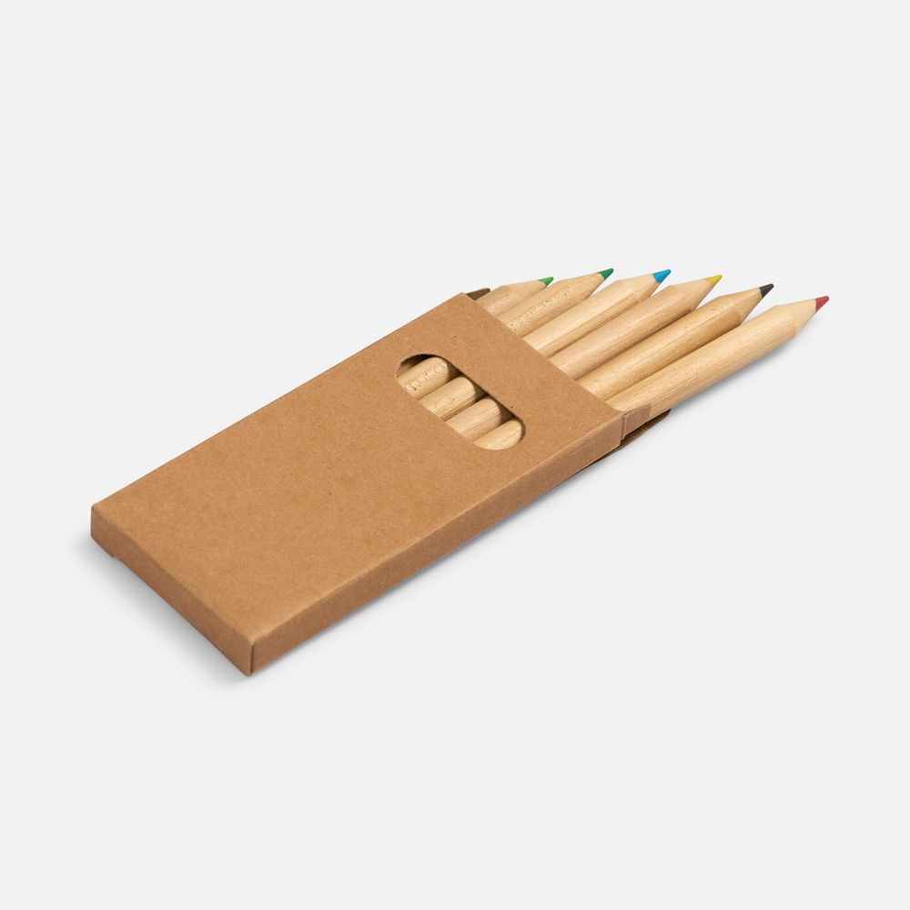 Набор цветных карандашей Pencilvania Mini, крафт с логотипом