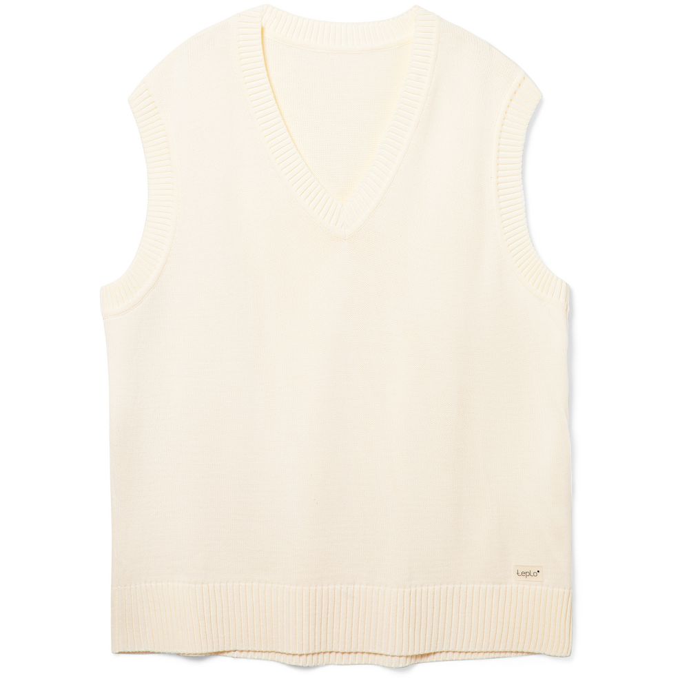 Жилет оверсайз унисекс Tad в сумке, молочно-белый с логотипом