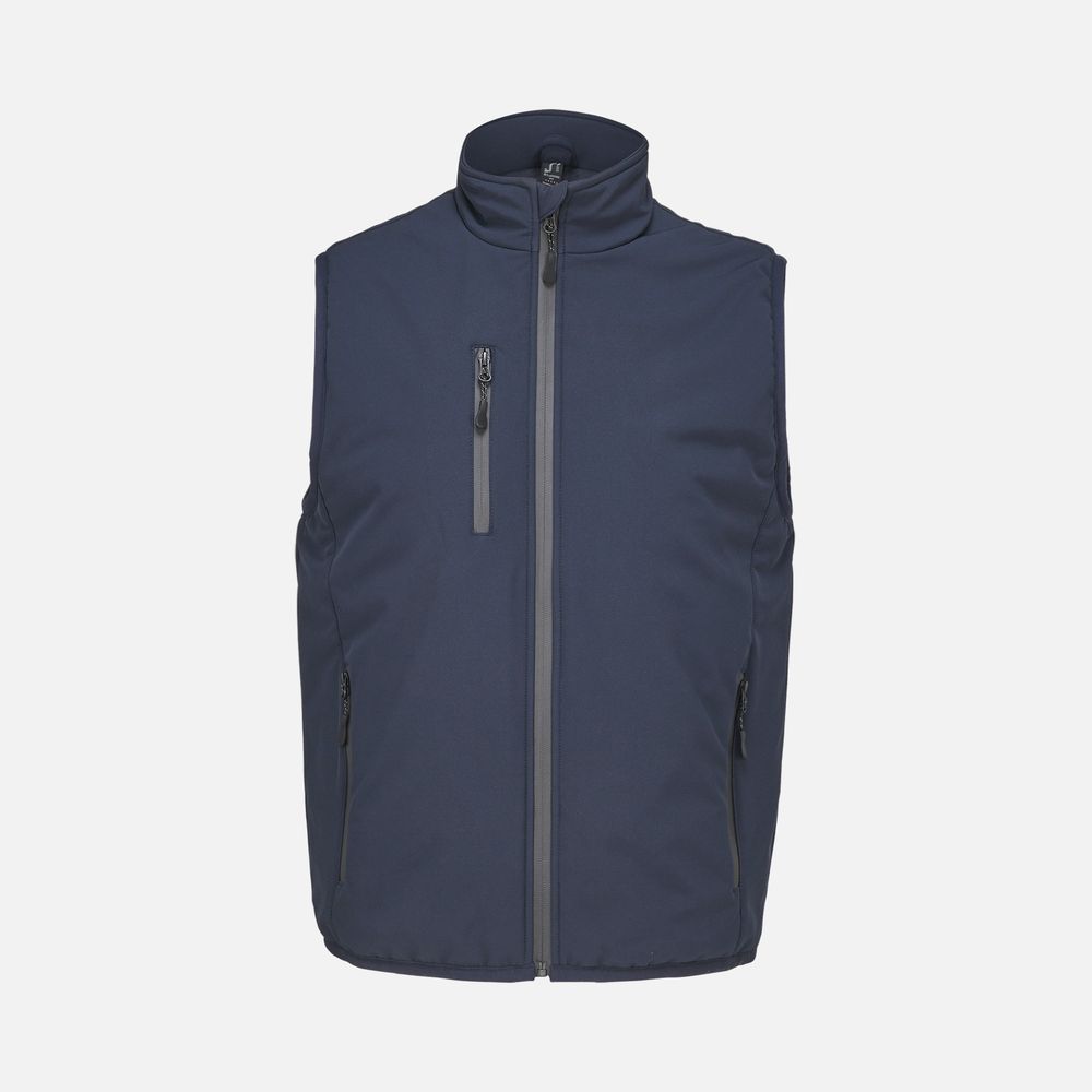 Жилет софтшелл унисекс Falcon BW, синий с логотипом