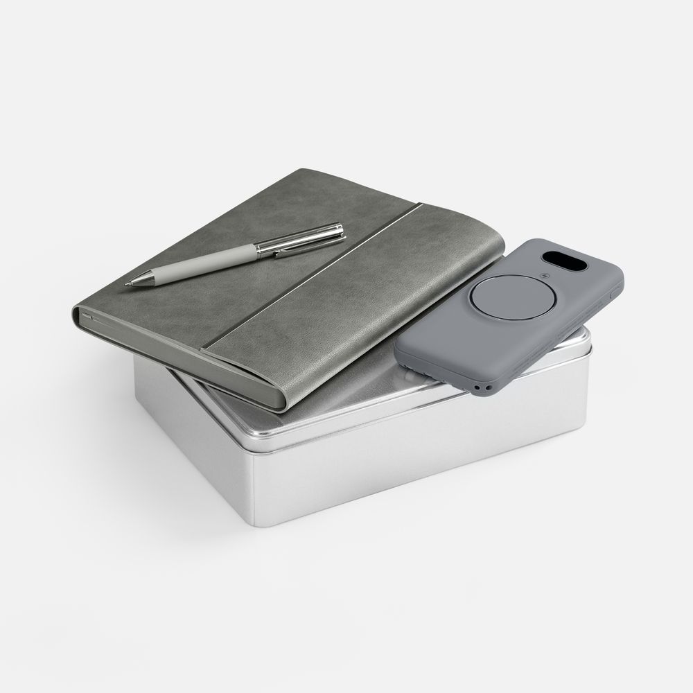 Набор Petrus Energy, серый с логотипом