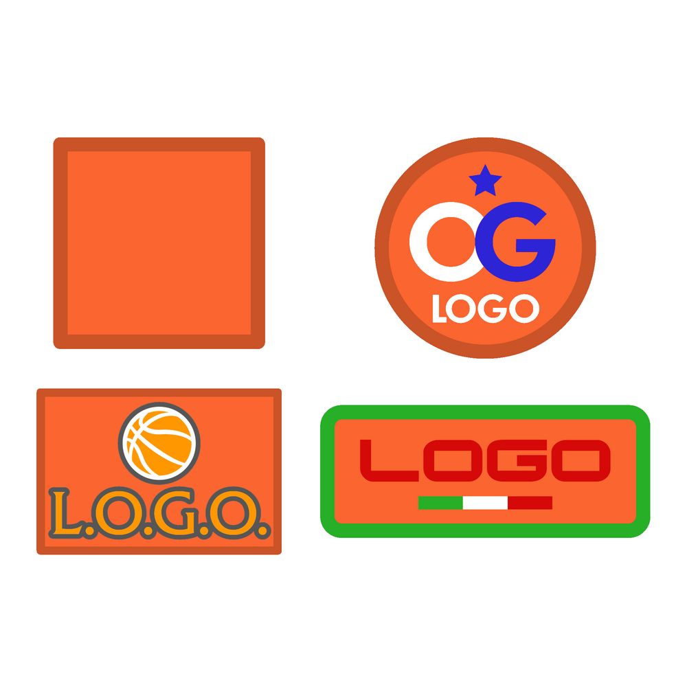 Шеврон из габардина Gabo S, оранжевый с логотипом