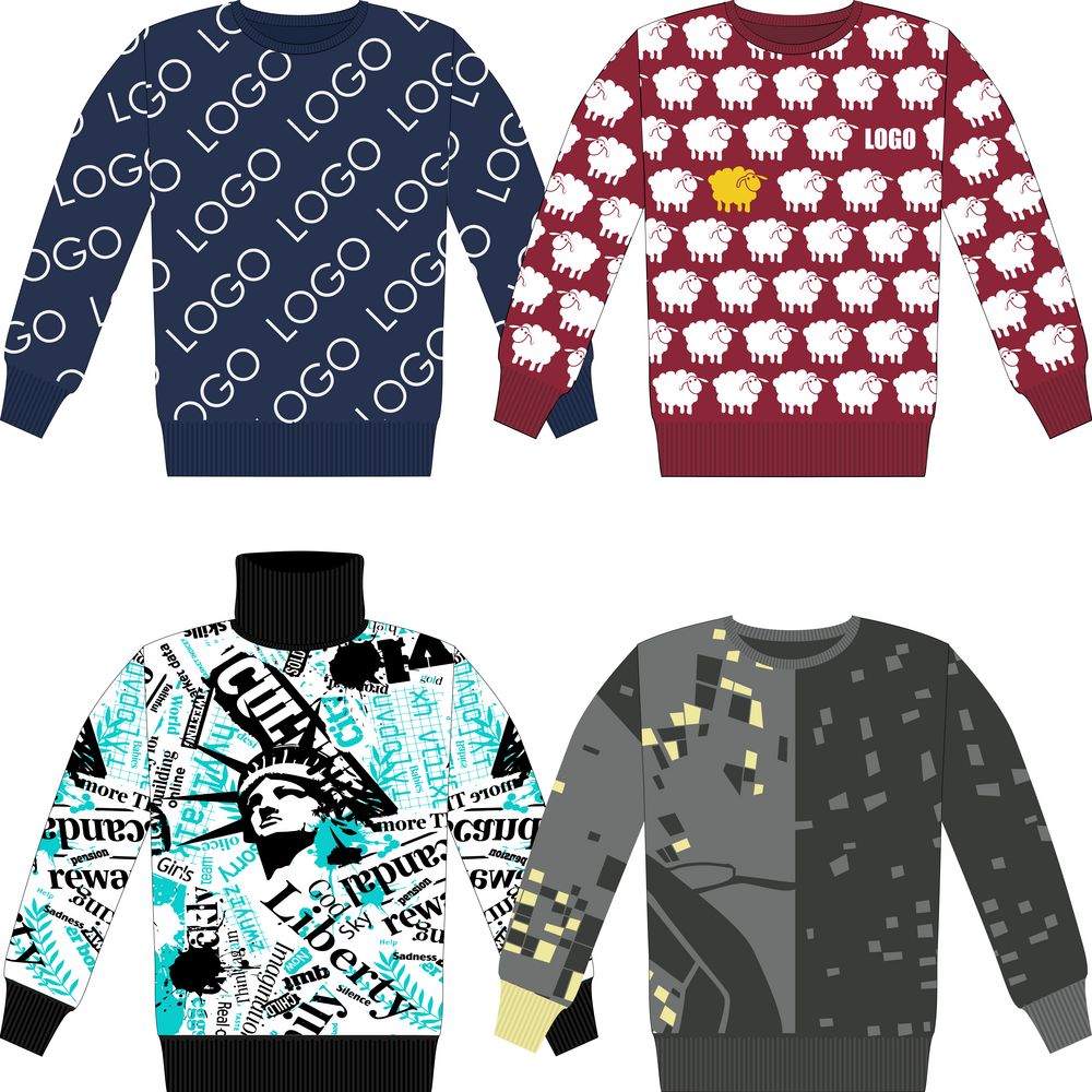 Свитер на заказ Tricksy Net, акрил с логотипом