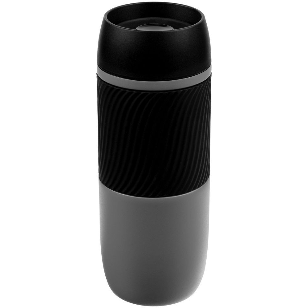 Термостакан Hub, серый с логотипом