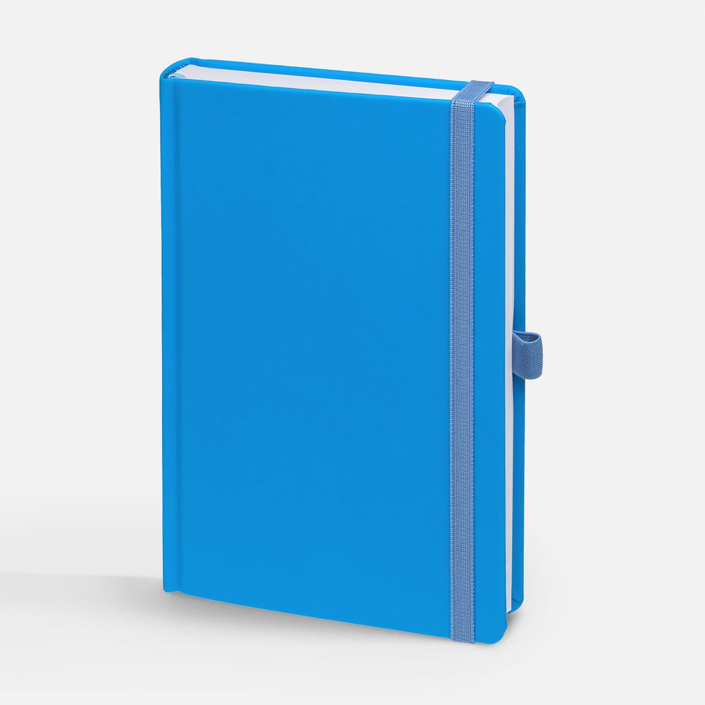 Ежедневник Favor, недатированный, голубой с логотипом
