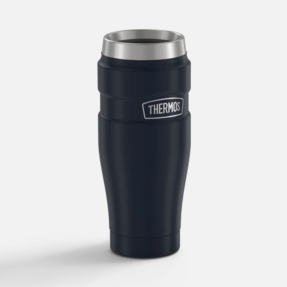 Термокружка King 470, темно-синяя с логотипом