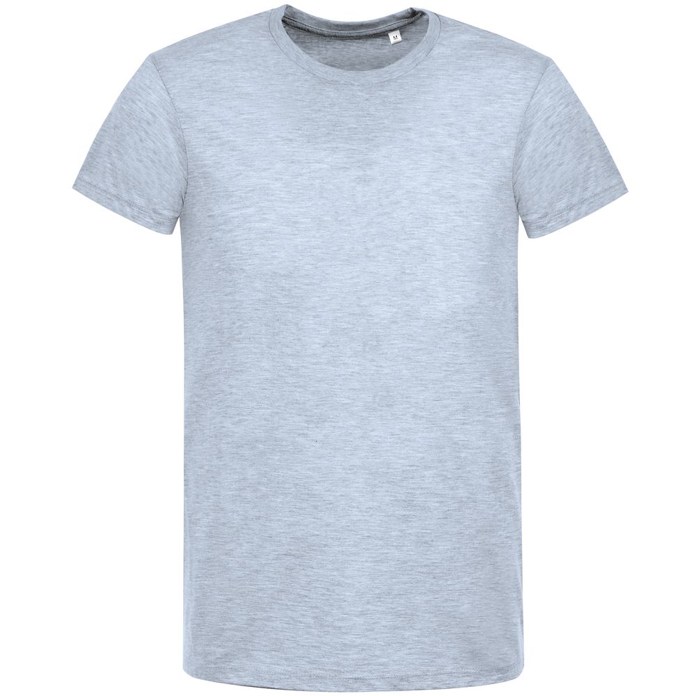 Футболка мужская Regent Fit 150, голубой меланж с логотипом