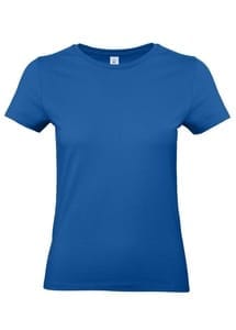 Футболка женская E190 ярко-синяя с логотипом