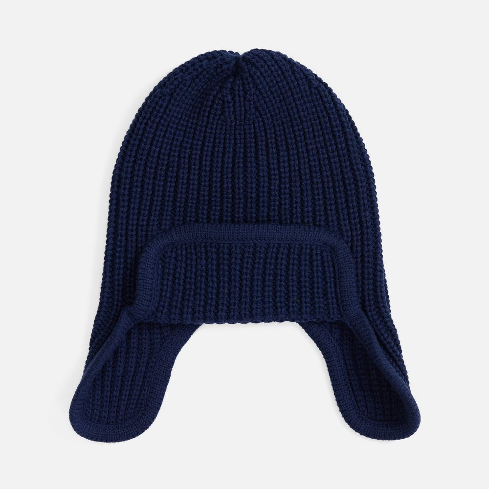 Шапка-ушанка Catch Match, темно-синяя с логотипом