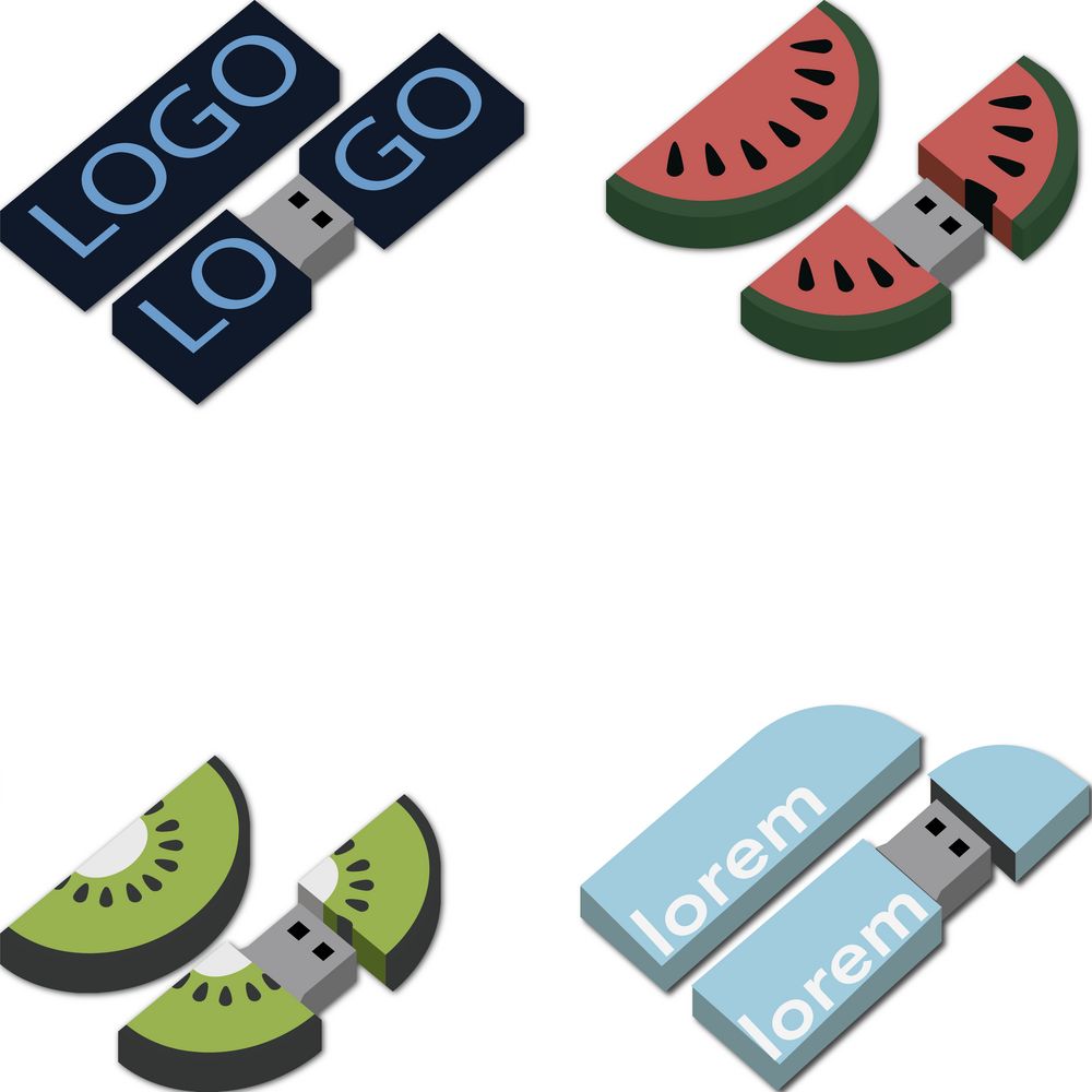 Флешки Gummi на заказ, 32 Гб с логотипом