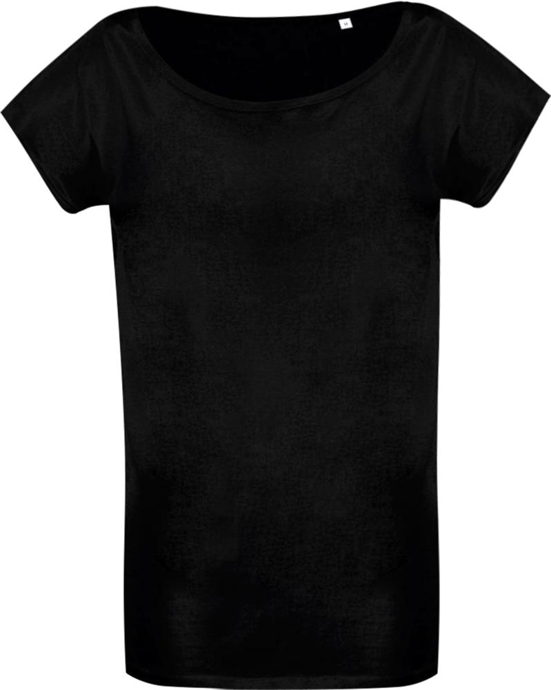 Футболка женская Marylin, черная с логотипом