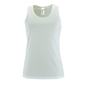 Майка женская Sporty TT Women, белая с логотипом