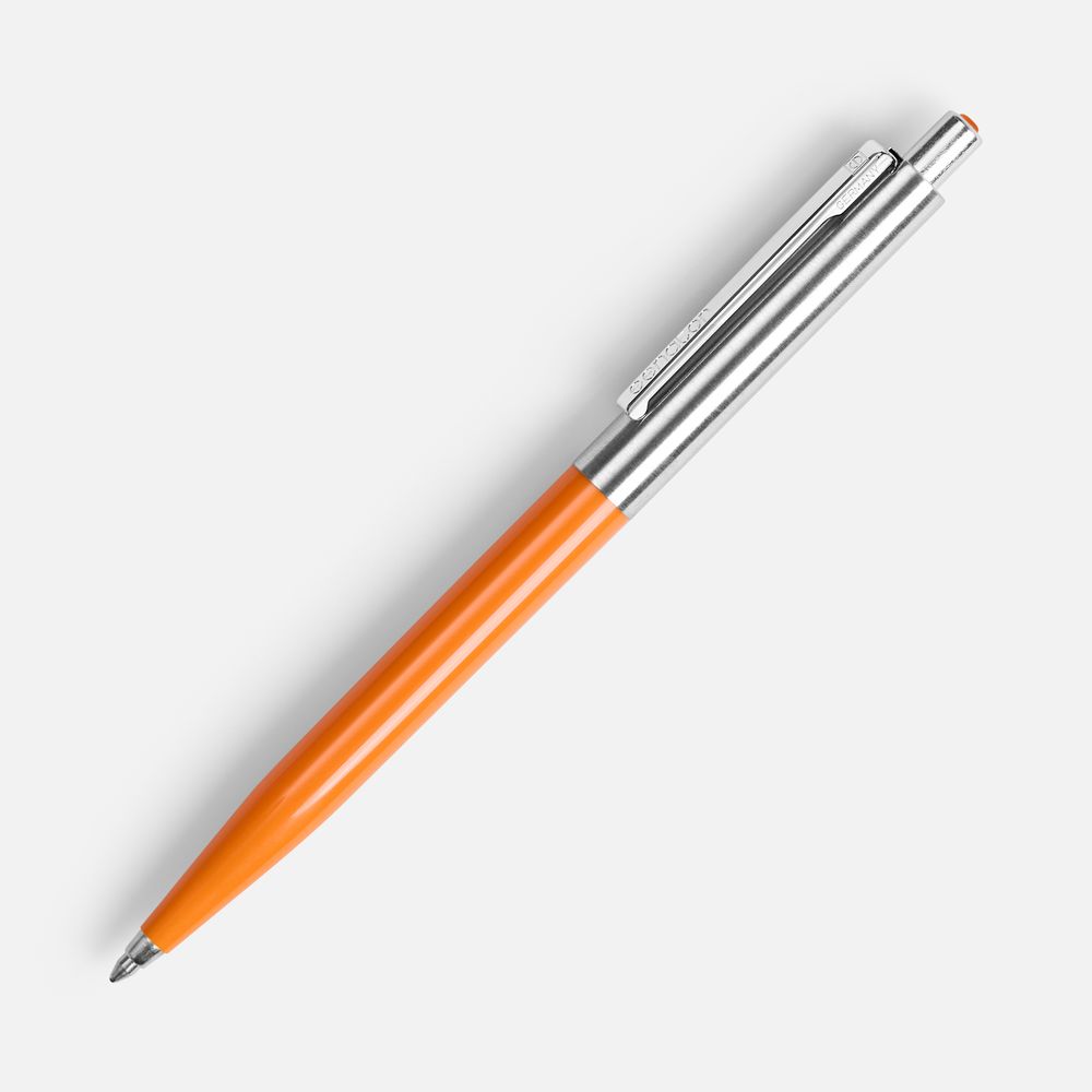 Ручка шариковая Senator Point Metal, ver.2, оранжевая с логотипом