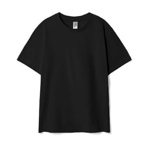 Футболка детская Regent Kids 150, черная с логотипом