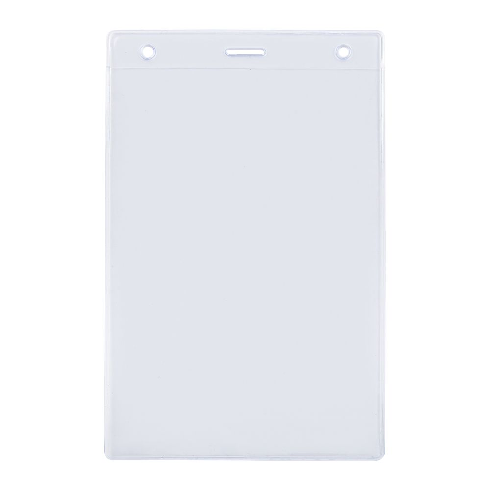 Карман для бейджа Lucid, вертикальный, из фактурного ПВХ с логотипом