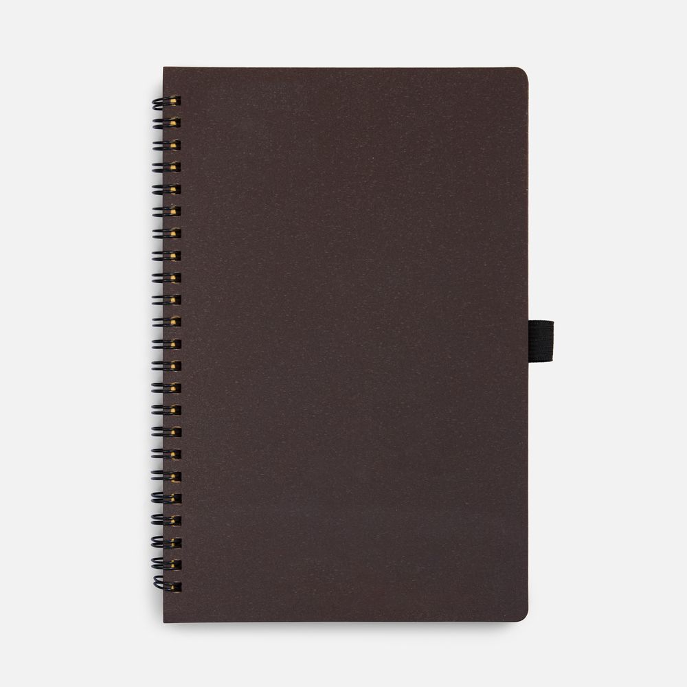 Блокнот на спирали Coffeist, коричневый с логотипом