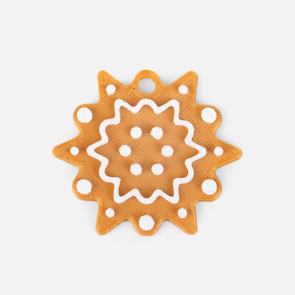 Мини-подвеска «Пряник», 3D-печать на заказ, снежинка с логотипом
