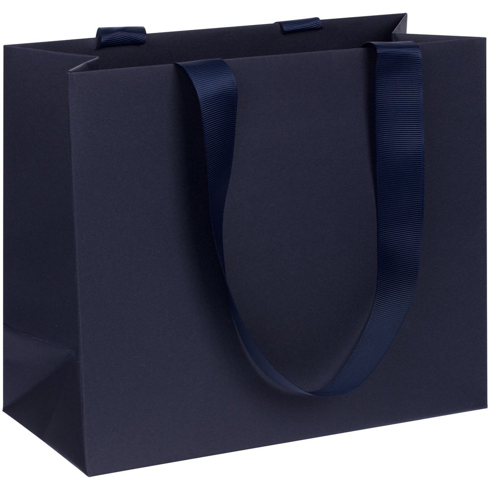 Пакет бумажный Manilla S, синий с логотипом