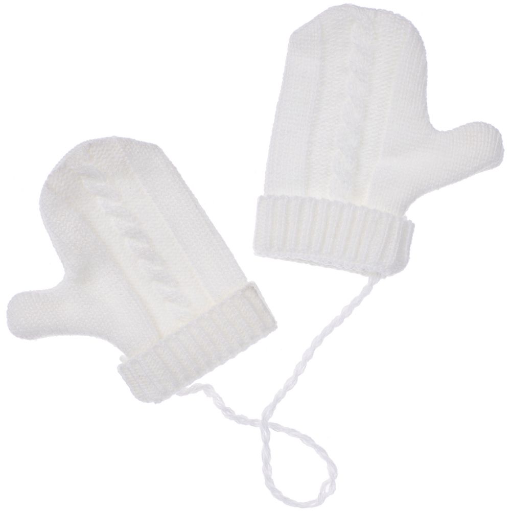 Игрушка на елку «Рукавички», белые с логотипом