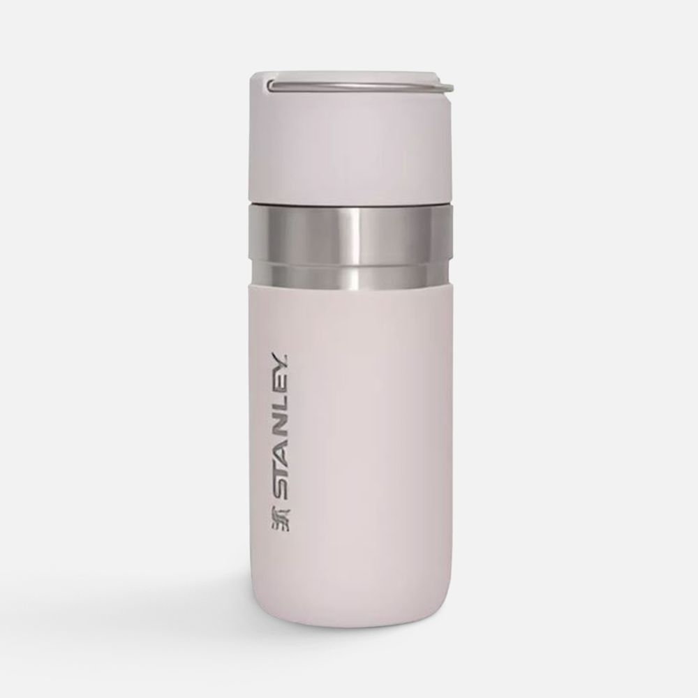 Термобутылка Go Quick Flip 470, светло-фиолетовая с логотипом