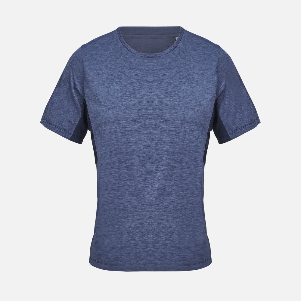 Футболка спортивная унисекс Storm, темно-синий меланж с логотипом