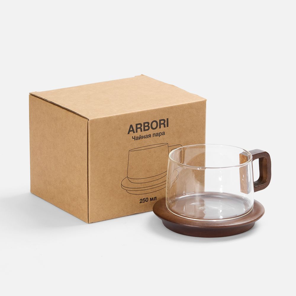 Чайные наборы с печатью логотипа.  по цене 607 ₽ руб. (артикул 20137.00) Чайная пара Arbori