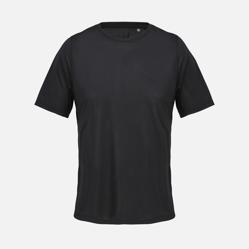 Футболка спортивная унисекс Storm, черная с логотипом