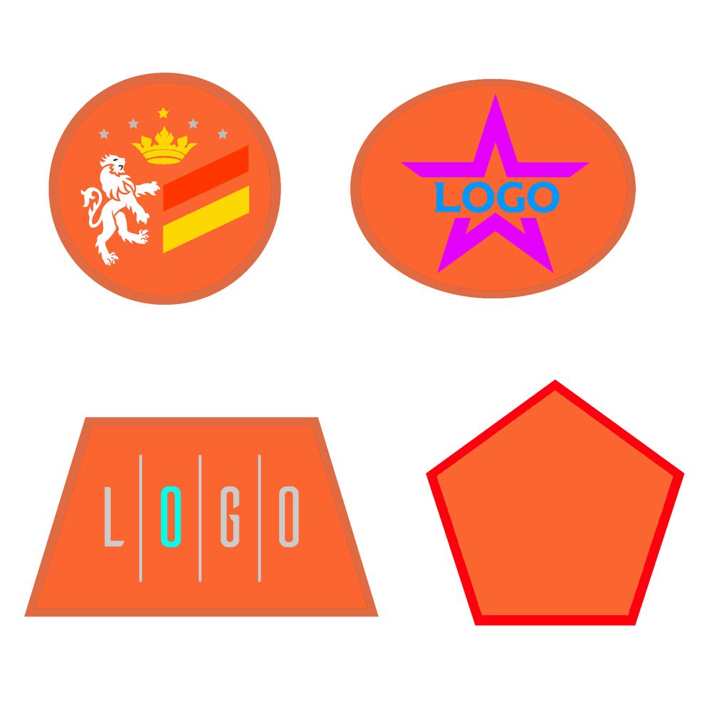 Шеврон из габардина Gabo L, оранжевый с логотипом