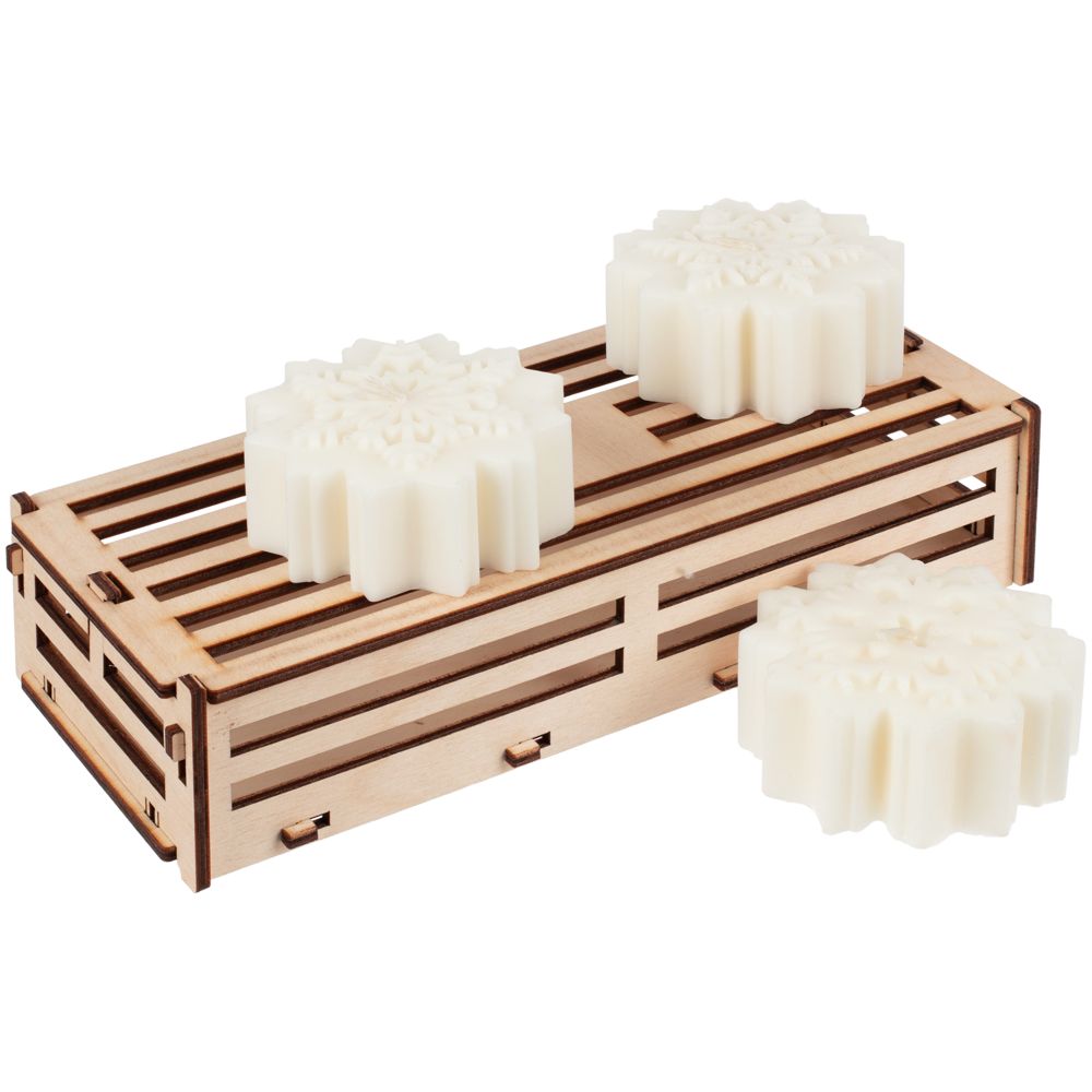 Набор свечей Snowflame, 8 см с логотипом