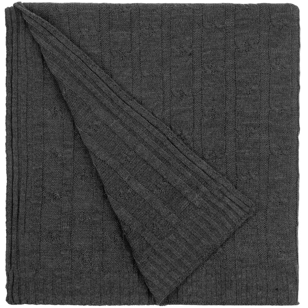 Плед Trenza, темно-серый с логотипом