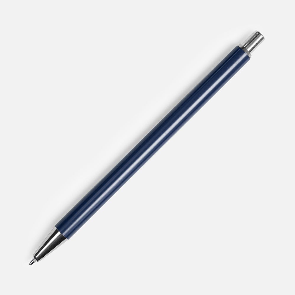 Ручка шариковая Slim Beam, синяя с логотипом
