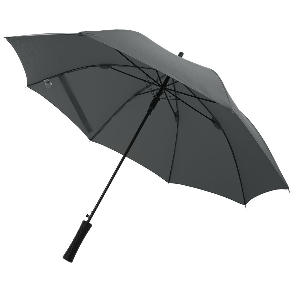 Зонт-трость Lanzer, серый с логотипом