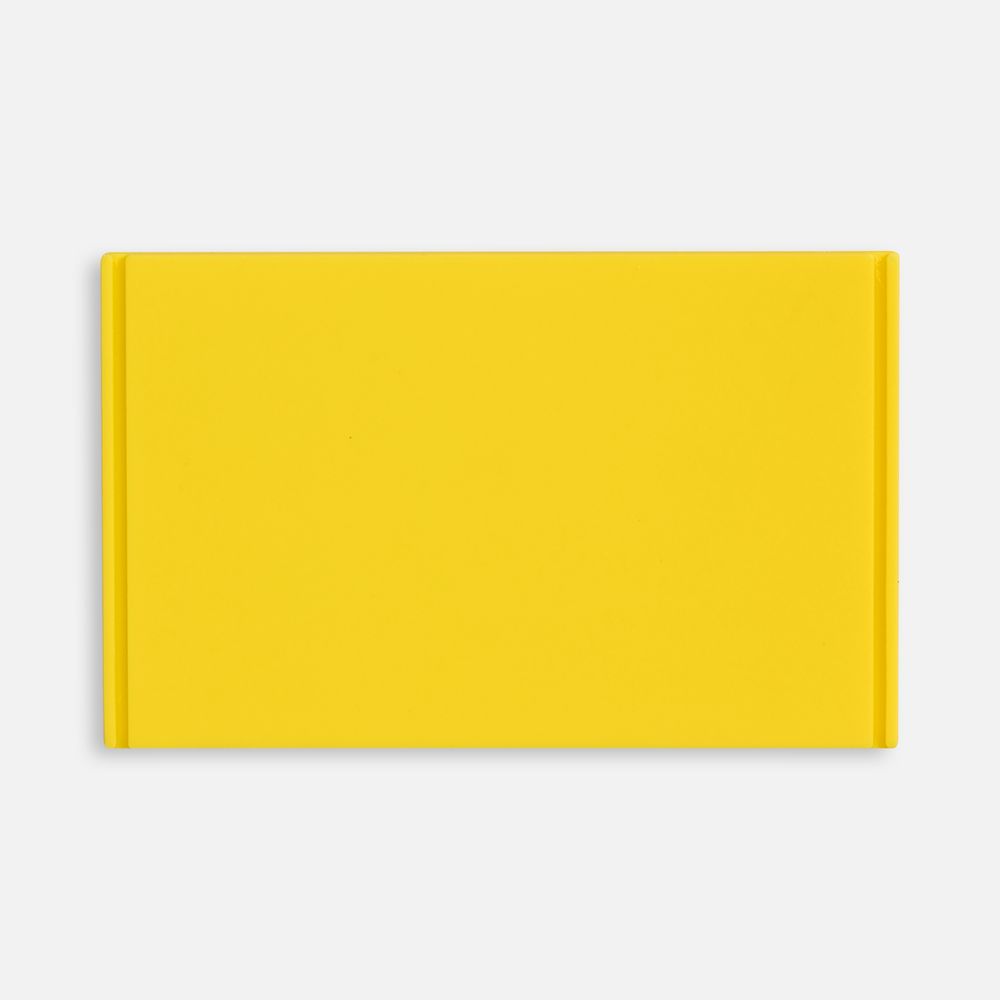 Лейбл из ПВХ Dzeta, XL, желтый с логотипом