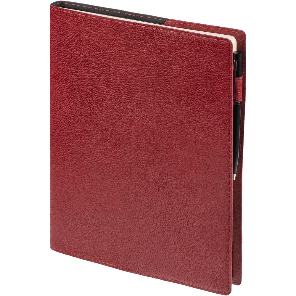 Ежедневник в суперобложке Brave Book, недатированный, красный с логотипом