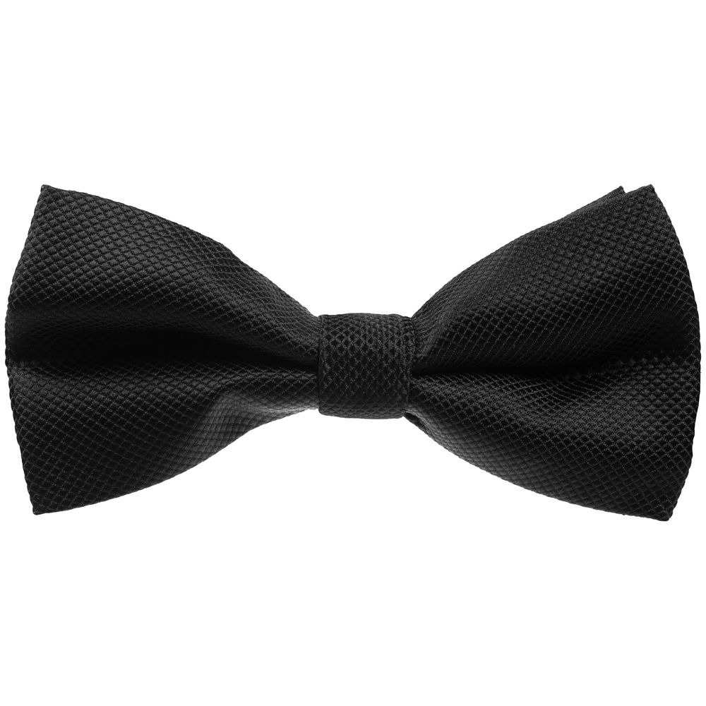 Галстук-бабочка «Жаккард», черная с логотипом