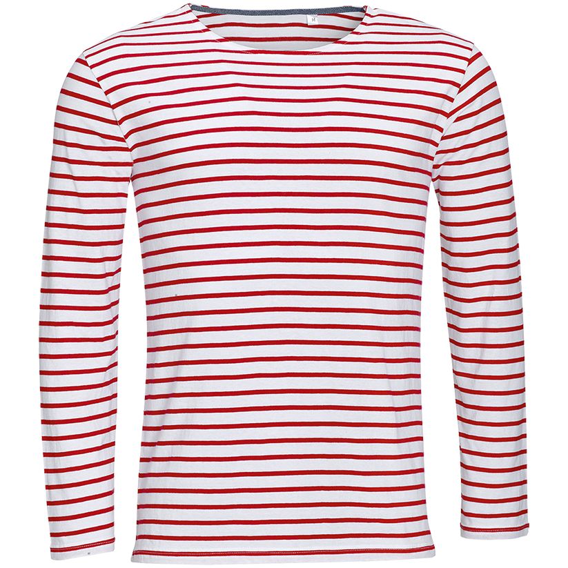 Футболка мужская Marine Men, белая с красным с логотипом