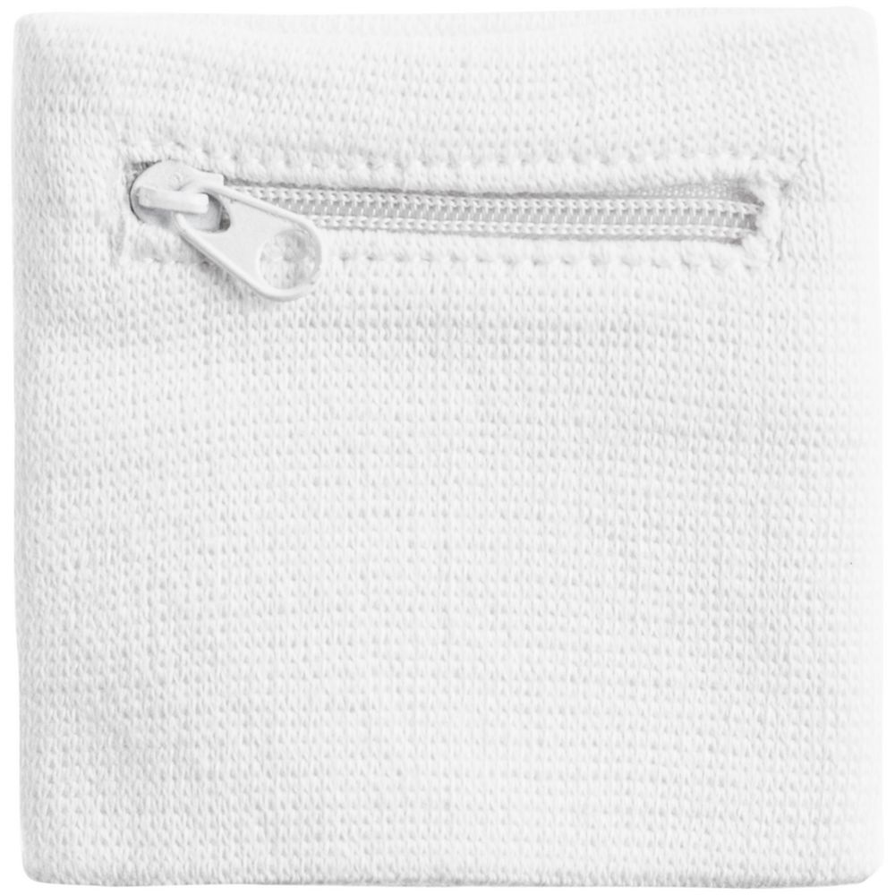 Напульсник с карманом Fiksu, белый с логотипом